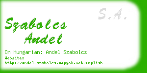 szabolcs andel business card